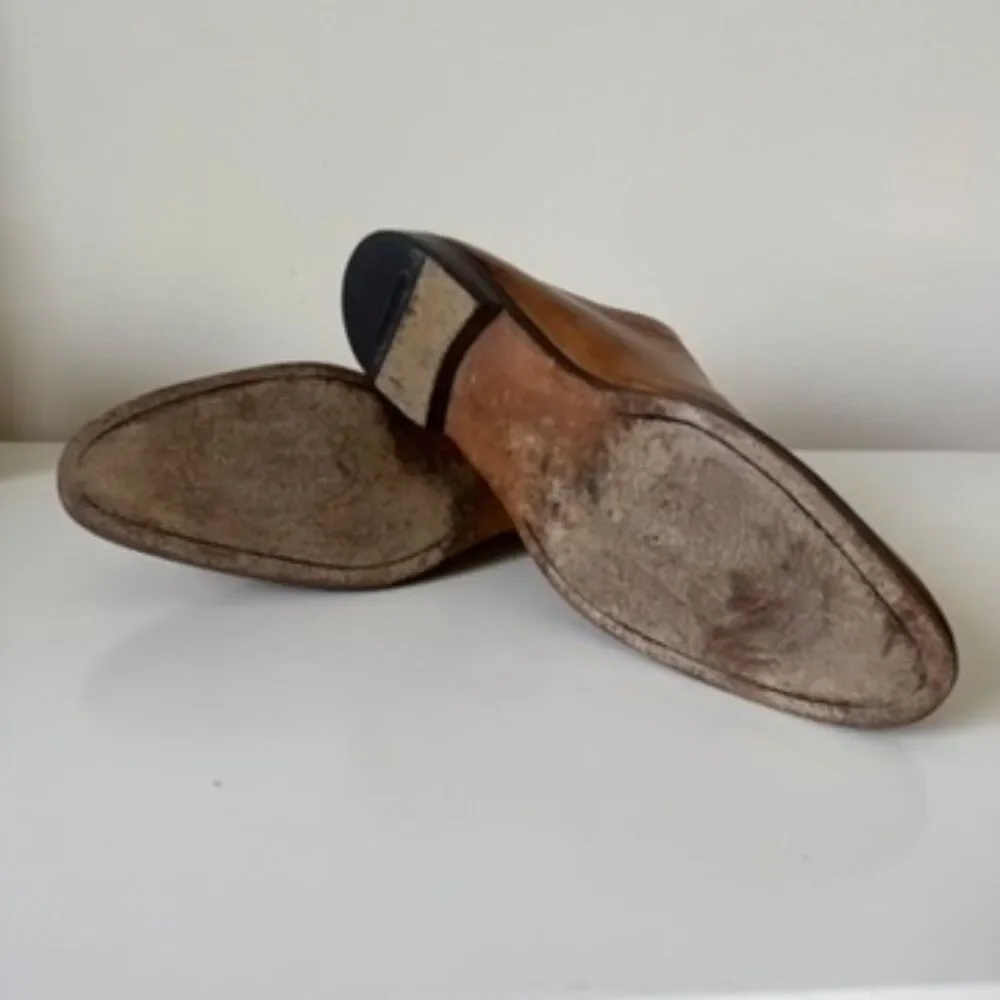 Magnanni Santi Tobacco Cap Toe Brogue Oxford Dress Shoes Mens 10.5 M Made Spain